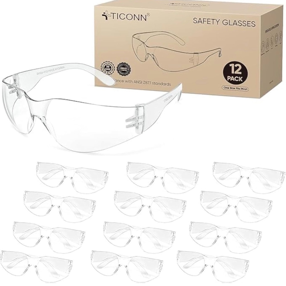 ICON Clear Safety Glasses 12-Pack